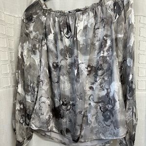WHBM silver blouse. Size M. new without tags.
